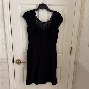 White House Black Market Black Lace Midi Dress